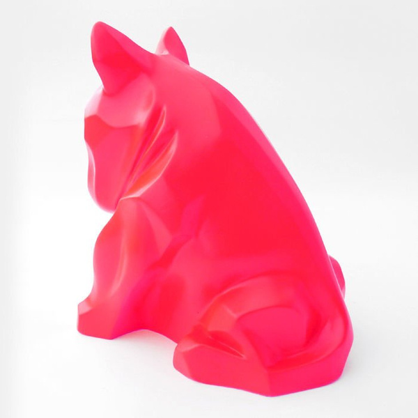 Fluorescent Sculpture Bull Terrier Dog
