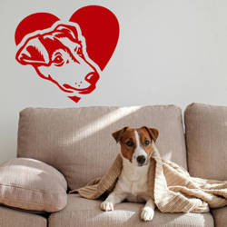 Jack Russell Terrier Love Dog wall decal Psiakrew