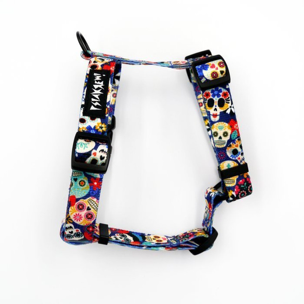 Harness for Dog, Model Día de los Muertos Guard Harness Small Harness for small dogs, puppies, black extras