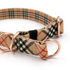Half-choke collar Dogberry 2 cm wide, for small dogs, rose gold extras
