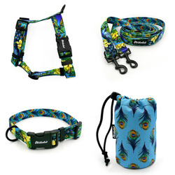 ACCESSORY KIT. Medium dog. Psiakrew Peacock's Eye Series; Collar, Harness, Leash, Sachet for dog treats