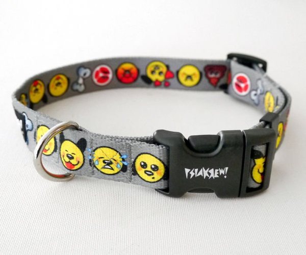 Dog Collar Psiakrew Dog Emoticon 2.5 cm 1"  wide