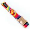 Dog Collar Psiakrew Tie Dye 2.5 cm 1"  wide, pink gold