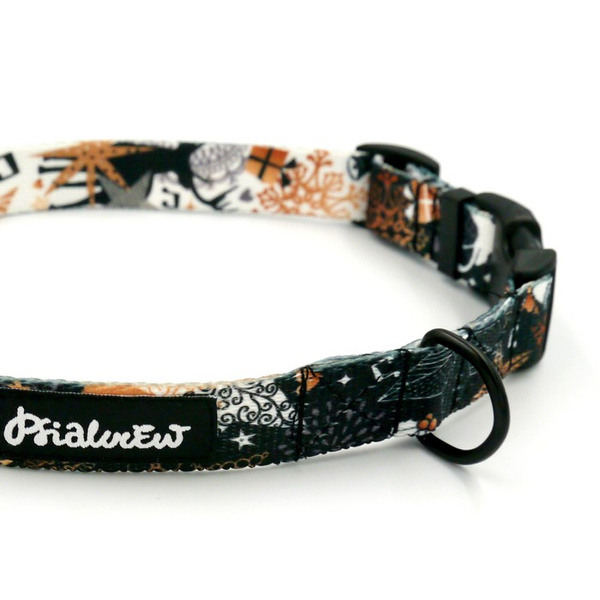 Dog Collar Psiakrew Deer Calls, 2 cm 0.78" wide, for smaller dogs, black extras