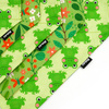 Double-sided bandana for Dog Green Frogs, spring scarf with a tunnel for the collar Psiakrew
