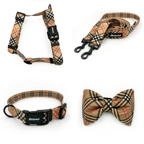 ZUBEHÖRSATZ. Mittlerer Hund. Dogberry Psiakrew - Serie; Halsband, Geschirr, Leine, Fliege