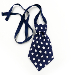Navy blue Christmas tie with białe stars for a dog Psiakrew
