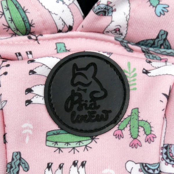 Dog Hoodie Llama Psiakrew, reflective inserts, Llama, alpaca pattern