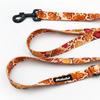 Dog Leash Cinnamon Gingerbread Psiakrew width 2.5 cm, 1"  wide, big black snap hook 8 cm