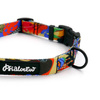 Dog Collar Colorful Thicket Psiakrew, 2 cm 0.78" wide, for smaller dogs black extras