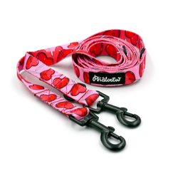 Long Dog Leash Lollipops Psiakrew width 2 cm (0.78"), black snap hook 6 cm