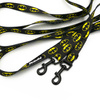 Long Dog Leash Bat Dog width 2 cm (0.78") wide, black snap hook 6 cm