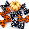 Halloween Dog Bow Tie Cat Pet- Skull Orange, Psiakrew