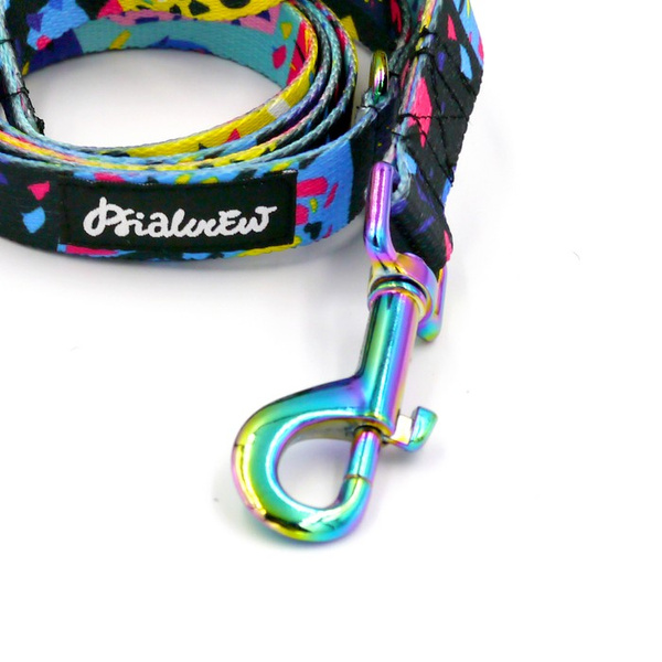 City leash for Dog Terrazzo, width 2 cm, holo carabiner 7 cm