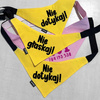 Bandana for Dog NIE DOTYKAJ! Psiakrew, personalized tied handkerchief, yellow bandana scarf