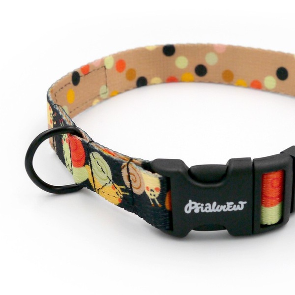 Dog Collar Snail Family Psiakrew, 2 cm 0.78"  wide, for smaller dogs
