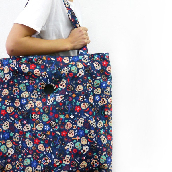 Large Shoulder Bag Dia de los Muertos Psiakrew