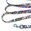 Long Dog Leash Dia de los Muertos Psiakrew width 2 cm (0.78") wide, holo snap hook 6 cm
