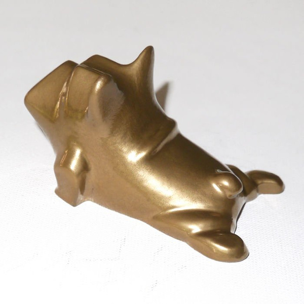 Sculpture French Bulldog Gold Yoga