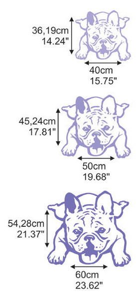 Wandtattoo Hund Frenchie Knödel Wanddekoration für ein Kinderzimmer für einen Hundeliebhaber