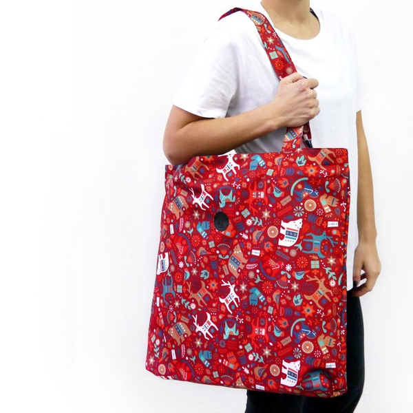 Large Shoulder Bag Winter Folk Psiakrew