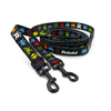 Long Dog Leash Invaders Psiakrew width 2 cm (0.78"), black snap hook 6 cm