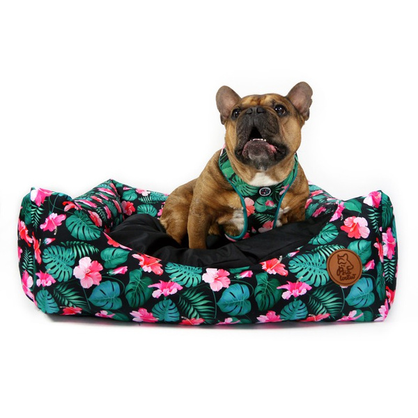 Dog Bed, Couch Lair for the Dog- Tropical Monstera Psiakrew