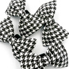 Black and white houndstooth bow tie for a dog