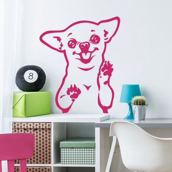 Wandtattoo Hund - Sweet Request - Wanddekoration für ein Kinderzimmer für einen Hundeliebhaber