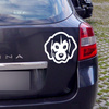 Beagle Psiakrew dog car sticker for dark car bodies