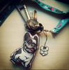 French Bulldog Lollipop, dog pendant, tag, charms
