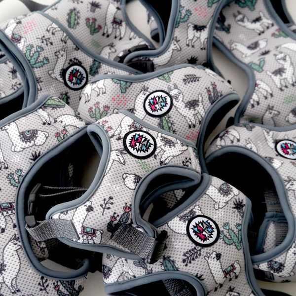 Dog Harness, Always Feeling Cool, Super Soft Psiakrew Lama Gray