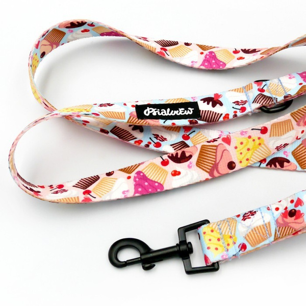 Hundeleine Hot Sweetness Psiakrew Breite 2,5 cm, 1" breit, schwarzer Karabinerhaken 6 cm