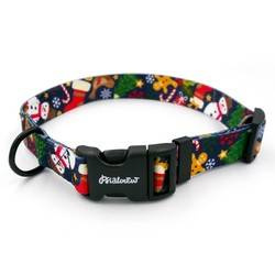 Dog Collar Psiakrew Winter is coming 2.5 cm 1"  wide, black extras