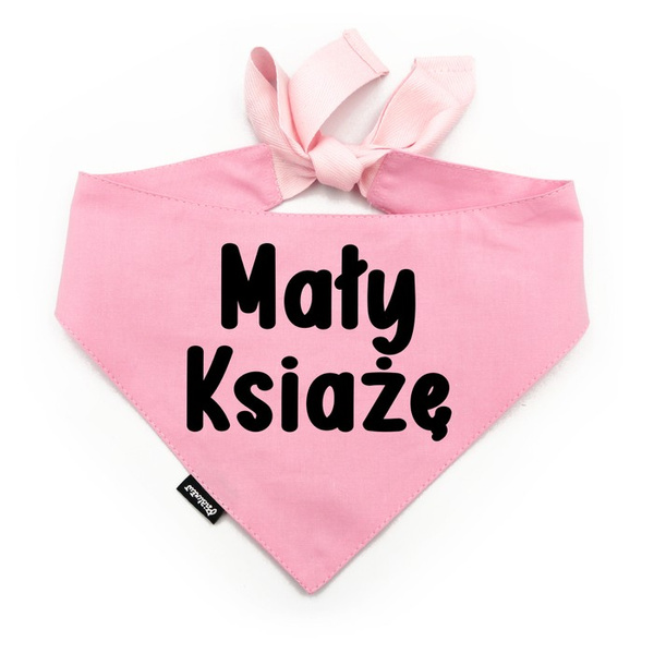 Bandana for Dog Mały Książę Psiakrew, personalized tied handkerchief, pink bandana scarf