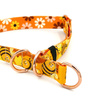 Half-choke collar Busy Bees, 2.5 cm wide, medium and big dogs, golden extras