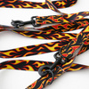 Dog Leash Dog On Fire width 2.5 cm, 1" wide, big black snap hook