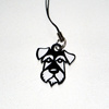 Schnauzer dog pendant, phone tag, charms