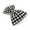 Black and white houndstooth bow tie for a dog