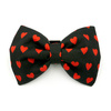 Black bow tie with hearts for the Dog for Valentine's Day, Psiakrew