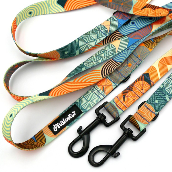 Long Dog Leash Geo Snake width 2 cm (0.78") wide, , black snap hook