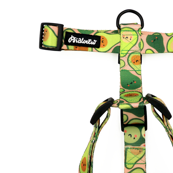 Szelki dla Psa Guard Guacamole Time Psiakrew, taśma 2,5 cm, okucia czarne