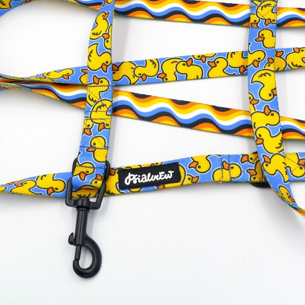Long Dog Leash Ducky Duck width 2 cm (0.78") wide, , black snap hook