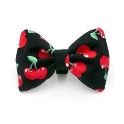 Black Dog Bow Tie Cherry, Pet Bow Tie, Bowtie, Collar Attachment