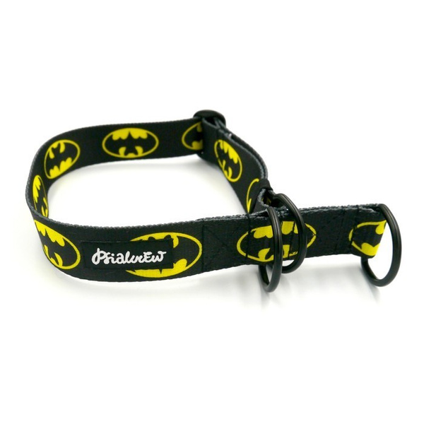 Half-choke collar Batdog, 3 cm wide, medium and big dogs, black extras