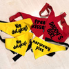 Bandana for Dog NERWOWY PIES Psiakrew, personalized tied handkerchief, yellow bandana scarf