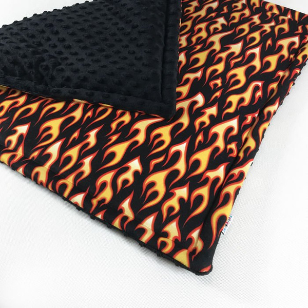 Premium Mat Plaid Blanket for the dog, Dog on Fire Psiakrew Design