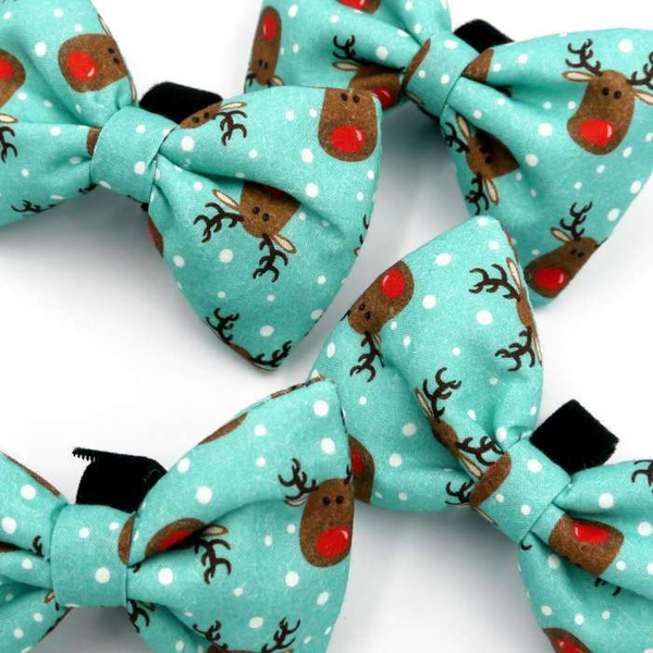 Christmas Dog Bow Tie Cat Pet Collar Decoration Rudolf Reindeer