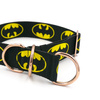Half-choke collar Batdog, 4 cm wide, medium and big dogs, black extras