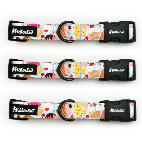 Verstellbares Halsband Hot Sweetness Psiakrew, 2,5 cm breit, schwarze Beschläge